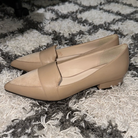 NWOT Cole Haan Nude Pointed Toe Loafers - Picture 2 of 3